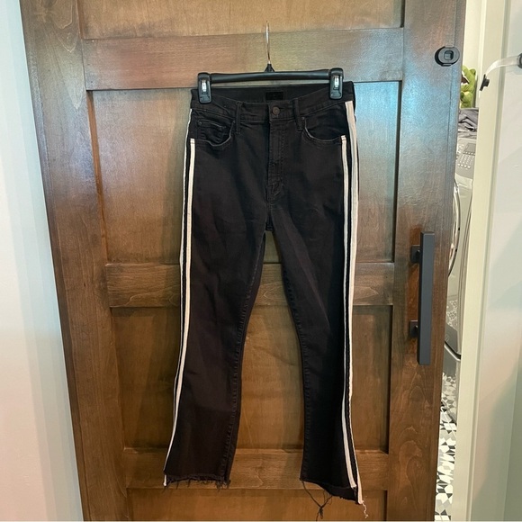 MOTHER
Insider Striped Crop Step-Hem Fray Jeans in Guilty‎ Racer - Picture 4 of 10